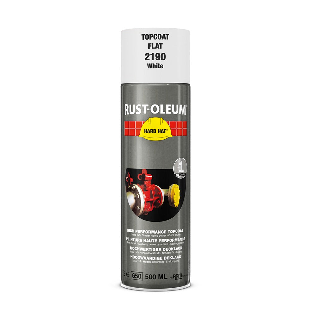 Rust-Oleum Deklaag Hard Hat Hoogglans Mat Wit 500ml-758879