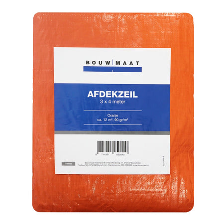 Bouwmaat Afdekzeil ca. 3x4 meter oranje 90 gr/m²-758893