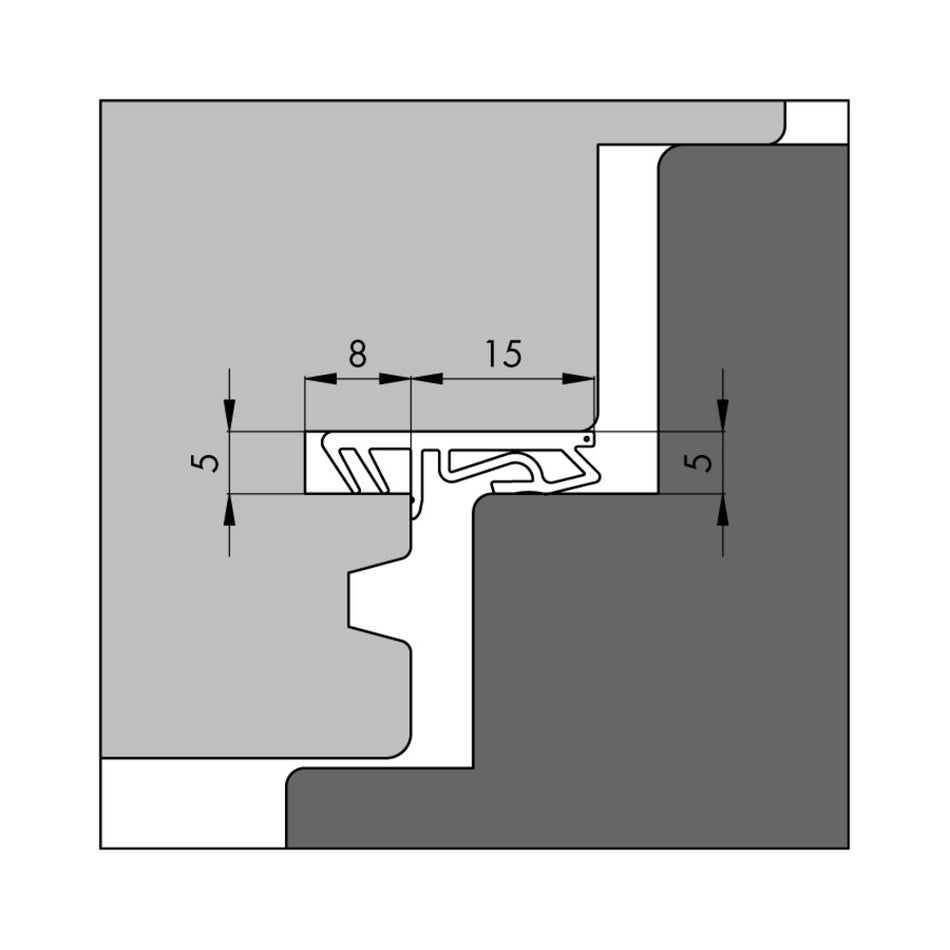 Ellen Tochprofiel Kunststof 1501 SCF 15mm 25m-758917
