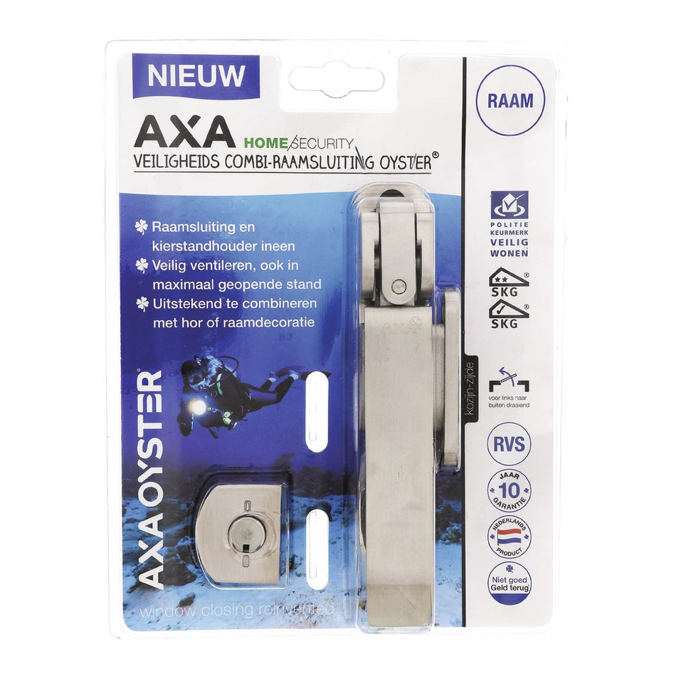 AXA Veiligheids Combi-Raamsluiting Oyster RVS DIN Re SKG2 SKG V-758970