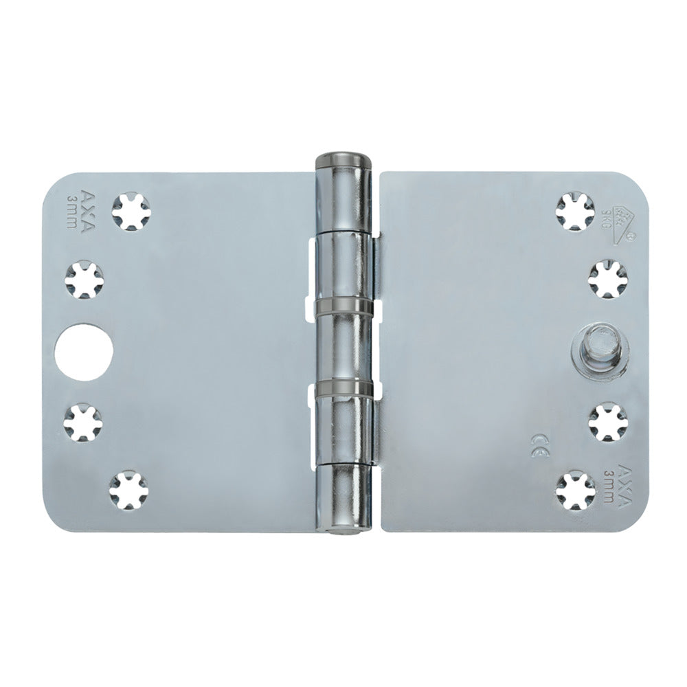 AXA Veiligheidsscharnier Smart Ronde Hoek Staal Topcoat 150x89mm SKG3-759025