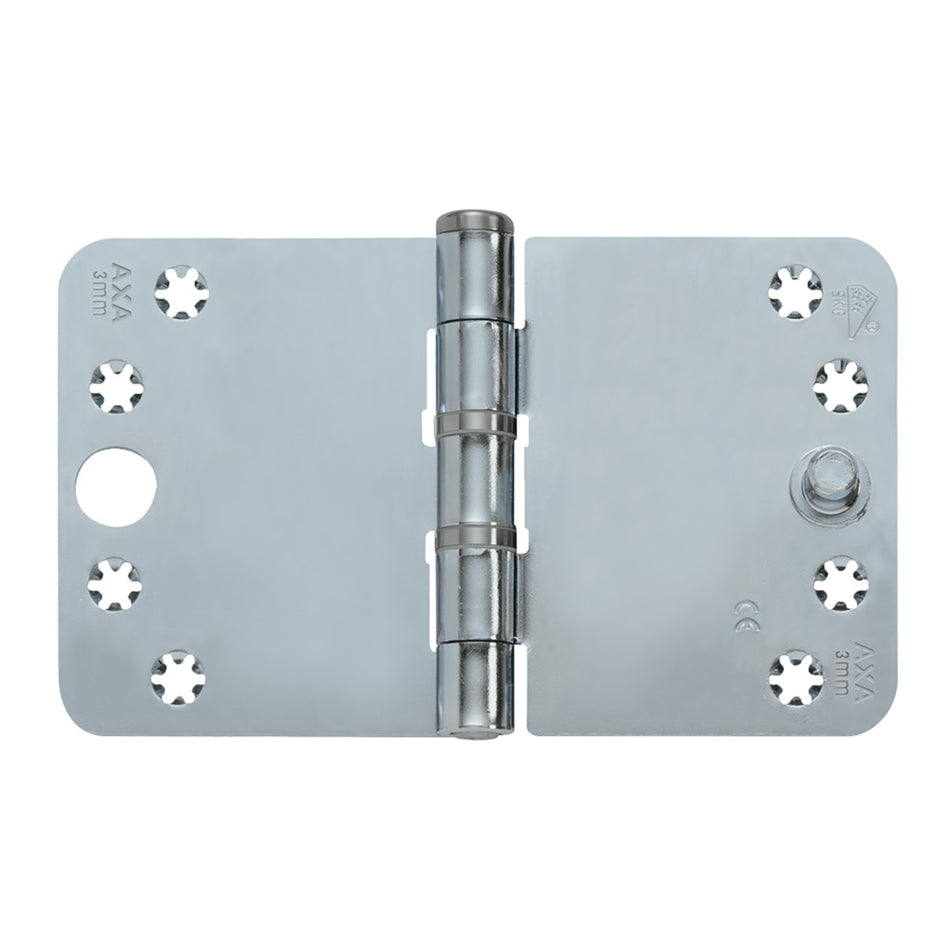 AXA Veiligheidsscharnier Smart Ronde Hoek Staal Topcoat 150x89mm SKG3-759025