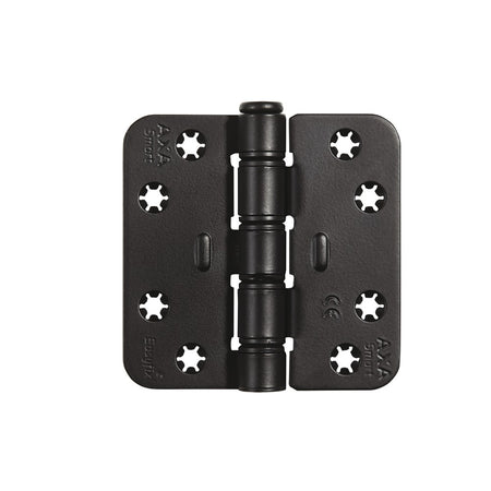 AXA Scharnier Smart Easyfix Ronde Hoek Staal Zwart Gelakt 89x89mm-759035