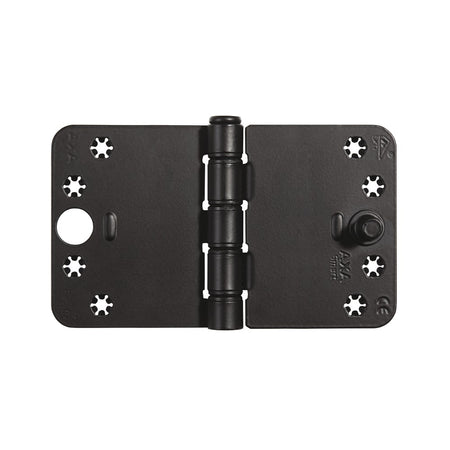 AXA Veiligheidsscharnier Smart Easyfix Ronde Hoek Staal Zwart 125x89mm SKG3-759037
