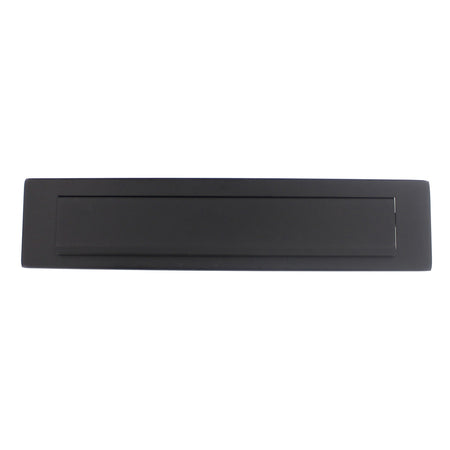 Intersteel Briefplaat Rechthoekig Met Klep/Regenrand 340x80mm h.o.h. 310mm RVS/Zwart-759067
