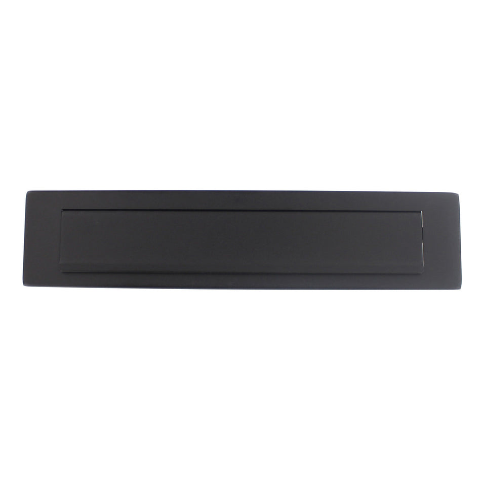 Intersteel Briefplaat Rechthoekig Met Klep/Regenrand 340x80mm h.o.h. 310mm RVS/Zwart-759067