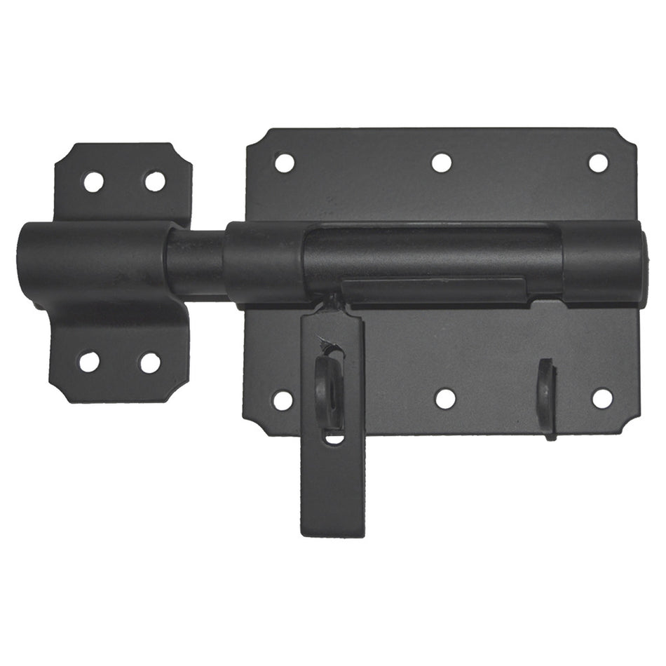StarX Hangslotgrendel Met Sluitplaat Zwart 100x80mm-759225
