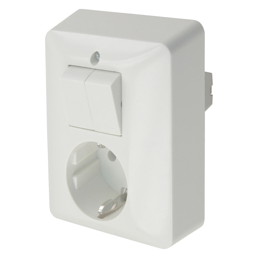 Combinatie Stopcontact Schakelaar Polarwit Randaarde-759537