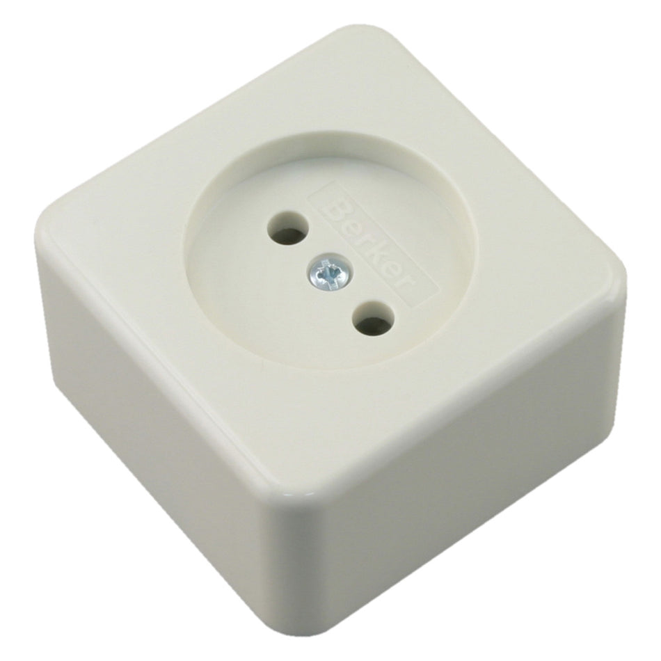 Berker Contactdoos Opbouw 1-Voudig Polarwit-759553