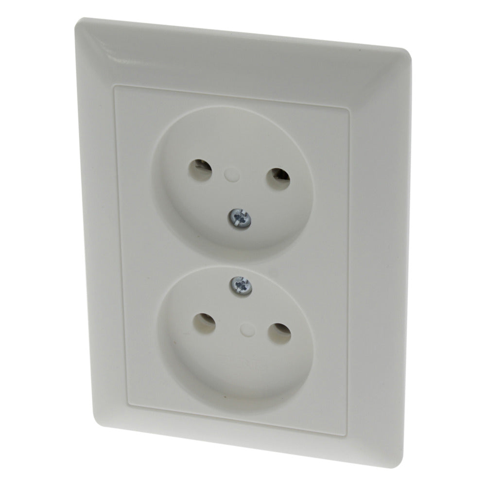 Jung Contactdoos AS500 Inbouw 2-Voudig Polarwit-759591