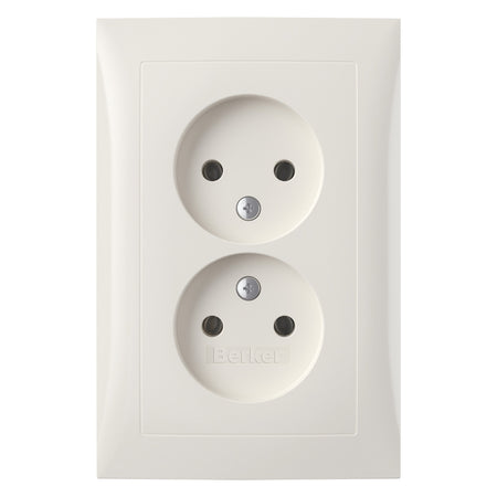 Berker Contactdoos S1 Inbouw 2-Voudig Polarwit-759626