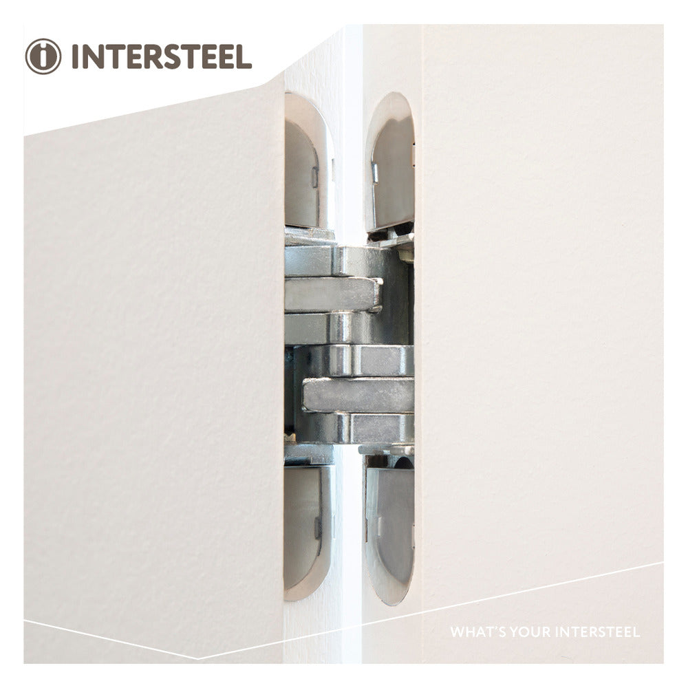 Intersteel Scharnier Zamac 130x30 3D Verstelbaar Binnenwerk Verzinkt - Vernikkelde Afdekkappen-759690