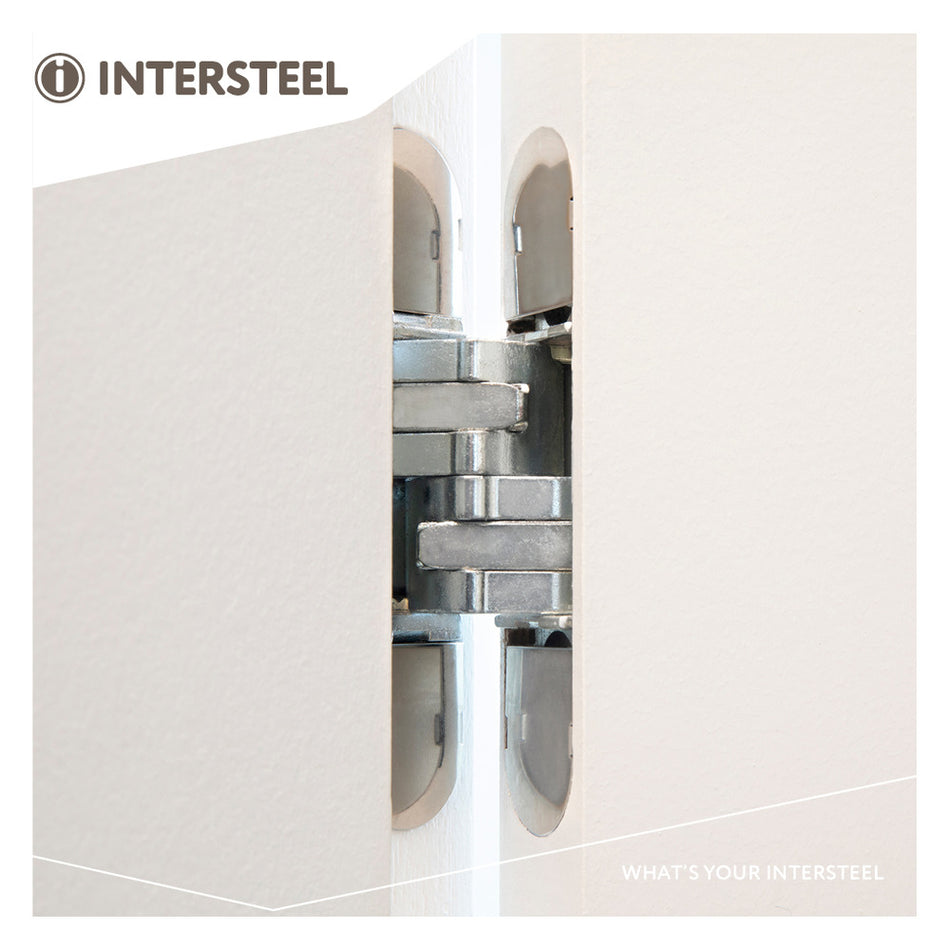 Intersteel Scharnier Zamac 130x30 3D Verstelbaar Binnenwerk Verzinkt - Vernikkelde Afdekkappen-759690