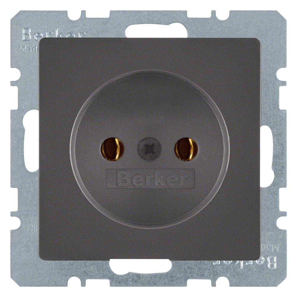 Berker Contactdoos Q1 Inbouw 1-Voudig Antraciet-759966