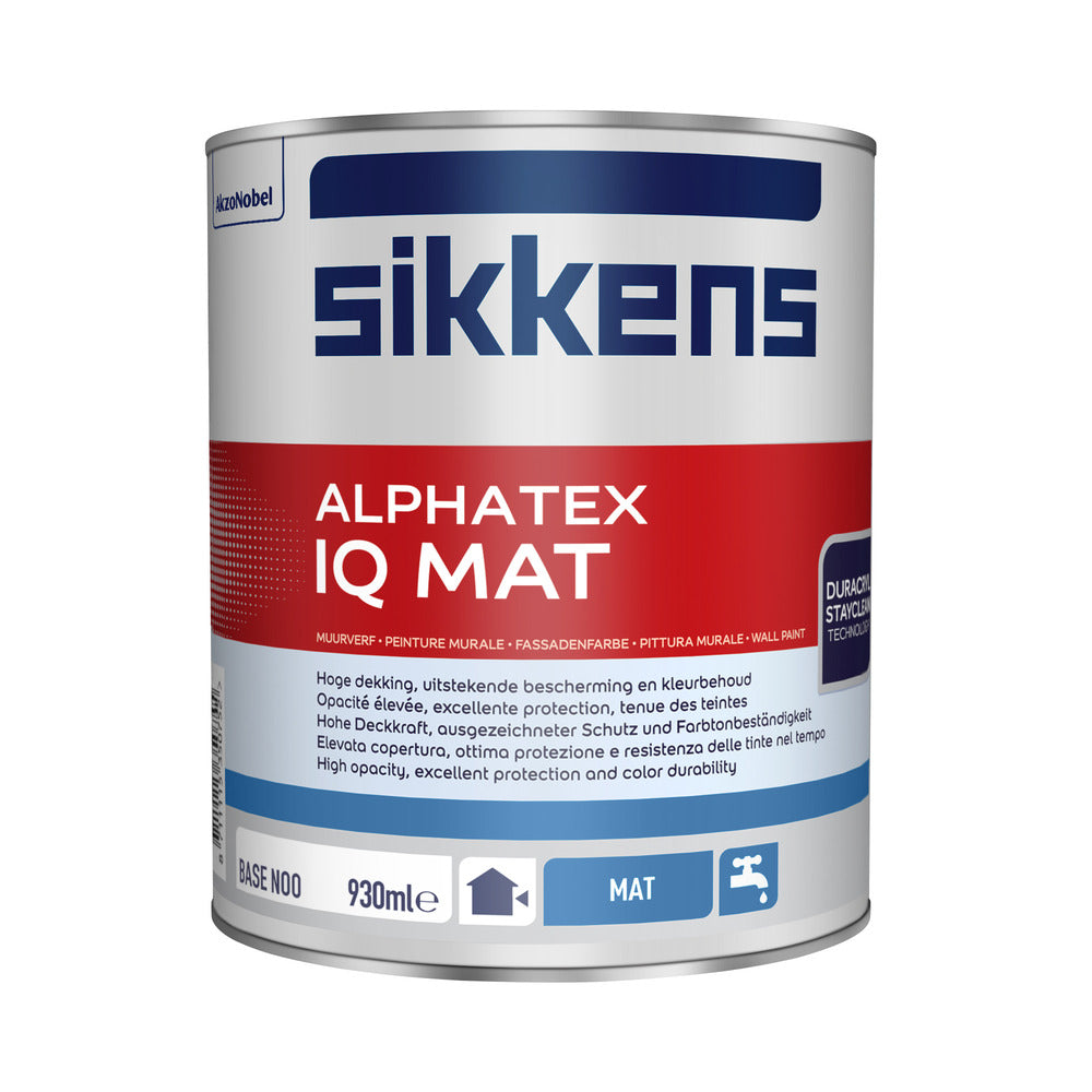 Sikkens Muurverf Alphatex IQ Mat Wit/W05 1L-760054