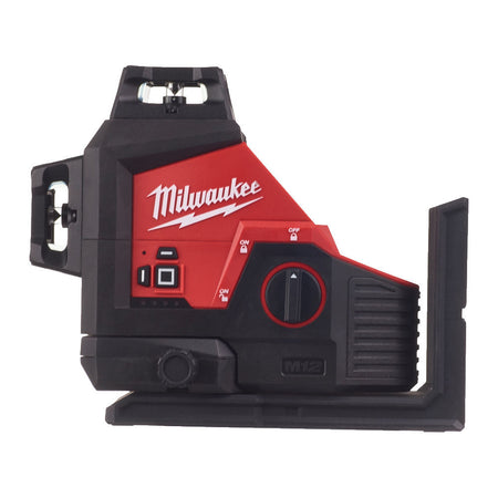 Milwaukee Accu Kruislijnlaser Groen 3x360C° M12 3PL-0C 12V Body In Koffer-760345
