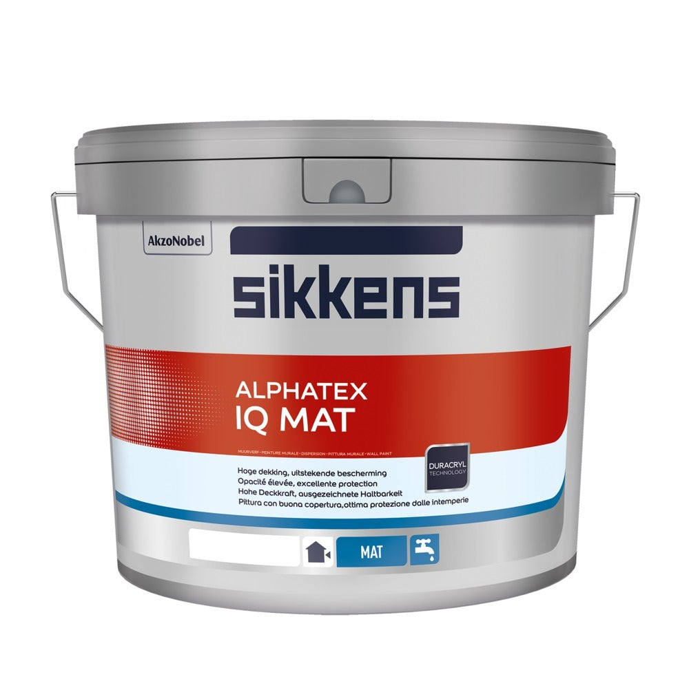 Sikkens Muurverf Alphatex IQ Mat Wit/W05 10L-760501