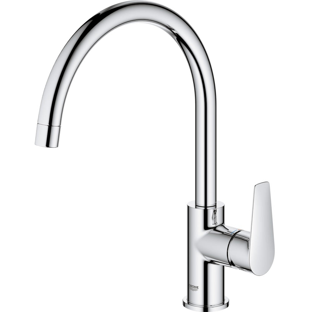 GROHE BauEdge keukenmengkraan hoog chroom C-uitloop 1-greeps 1 stuk-760758