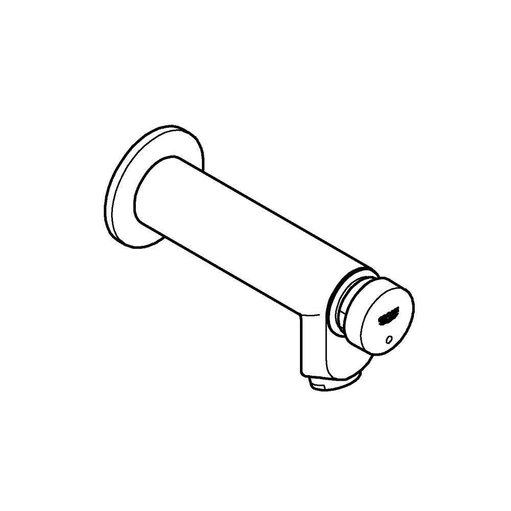 GROHE Euroeco Cosmo T Tapkraan Chroom Wandbevestiging Zelfsluitend-760765