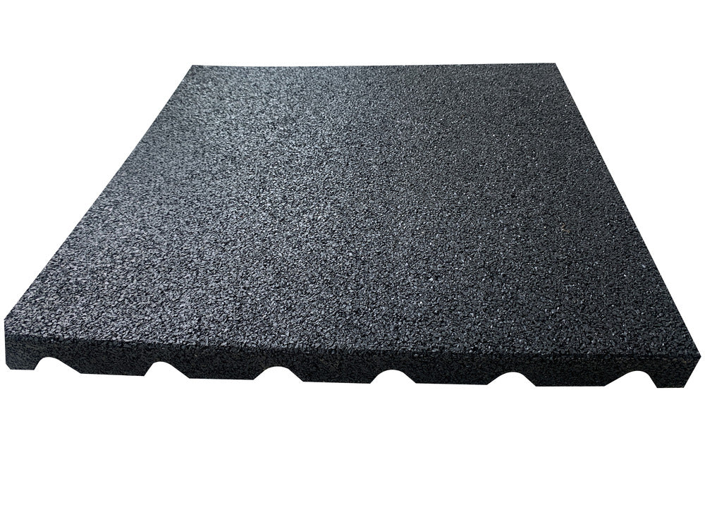 Rubber tegel 50x50x4 cm zwart-764435