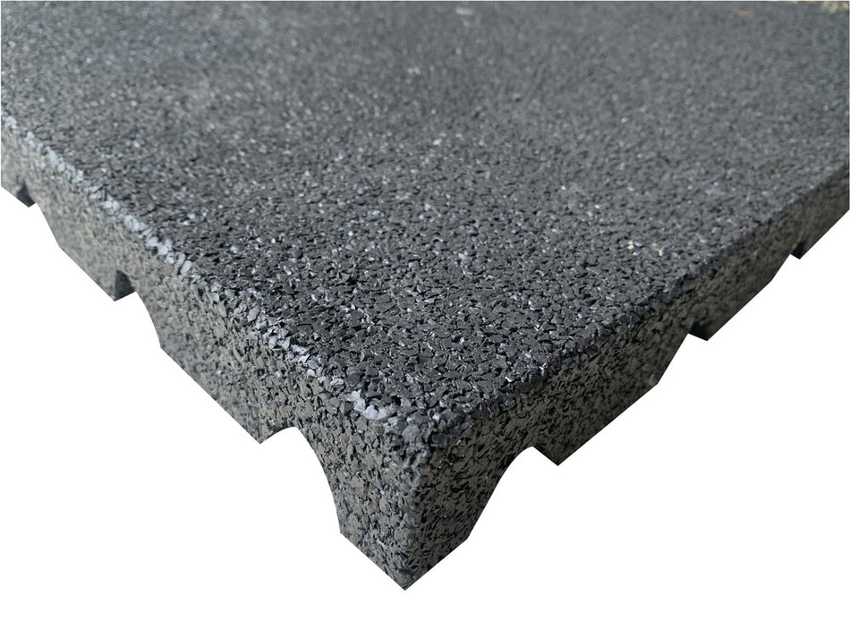 Rubber tegel 50x50x4 cm zwart-764435