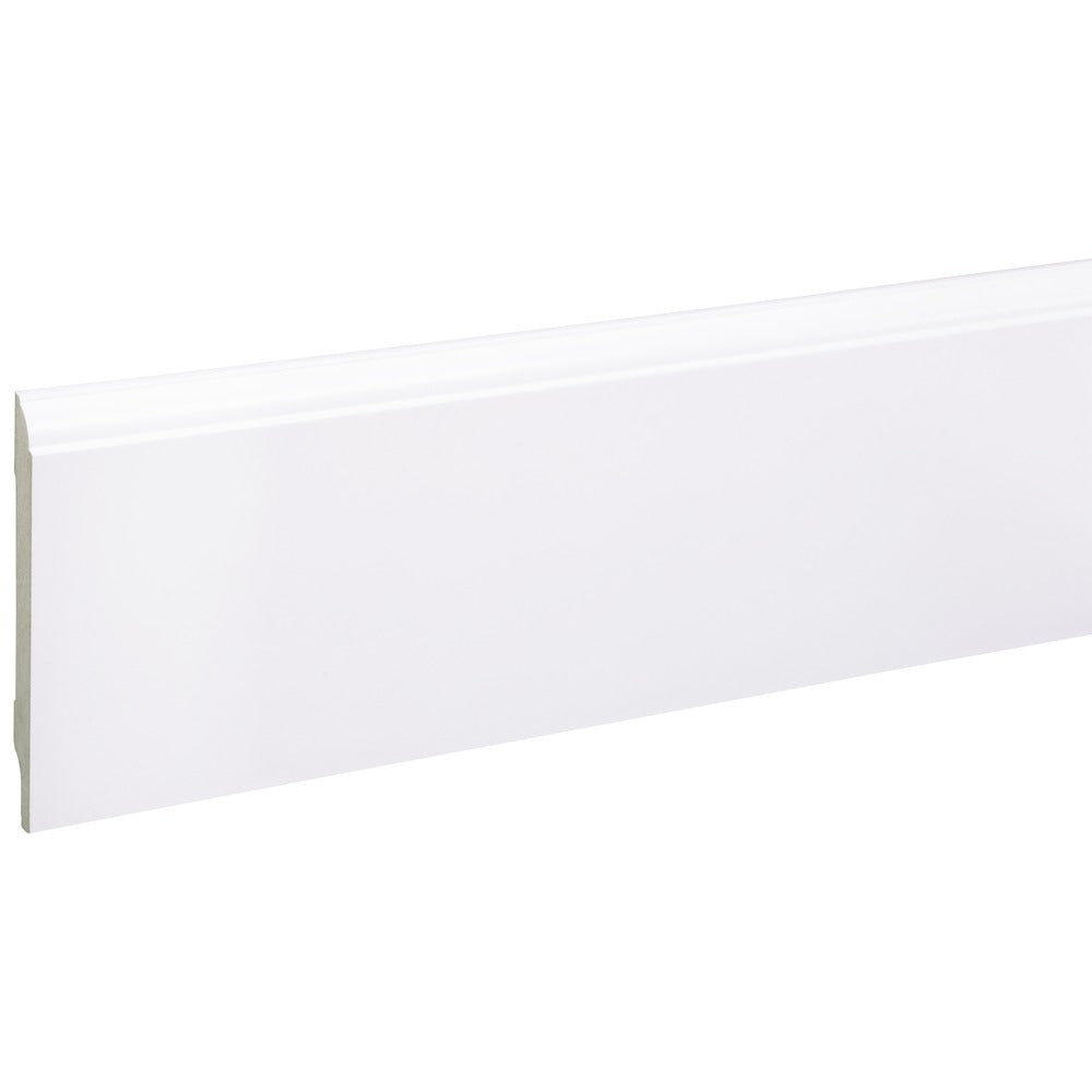 Plint MDF Wit Gelakt Kwartrond RAL 9003 12x119x2440mm FSC Mix 70%-764681