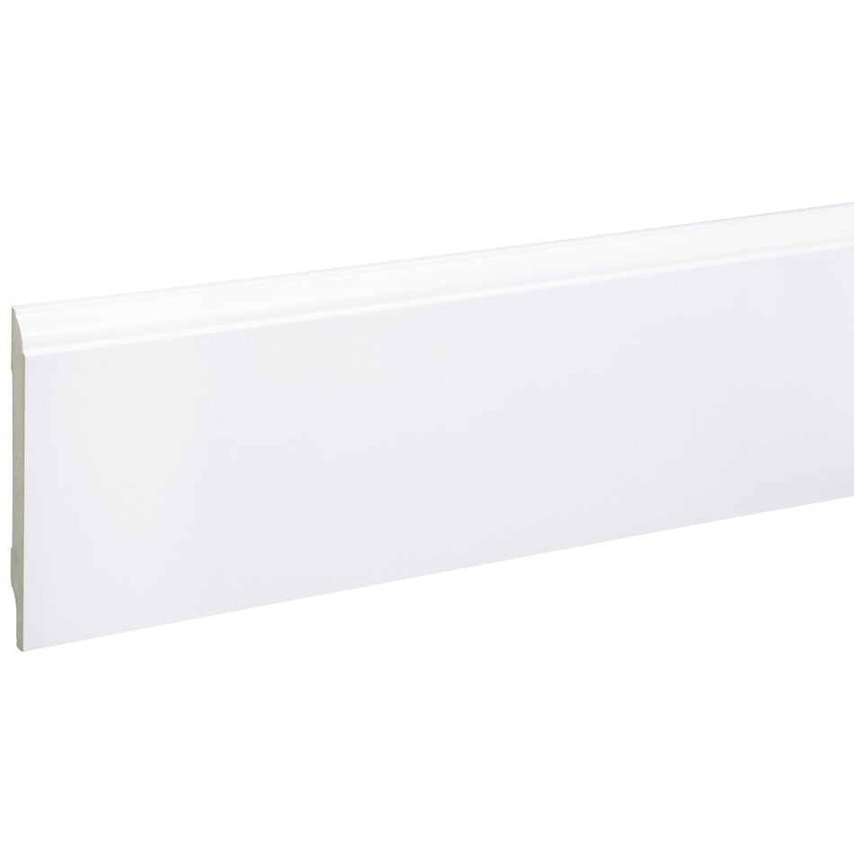 Plint MDF Wit Gelakt Kwartrond RAL 9003 12x119x2440mm FSC Mix 70%-764681