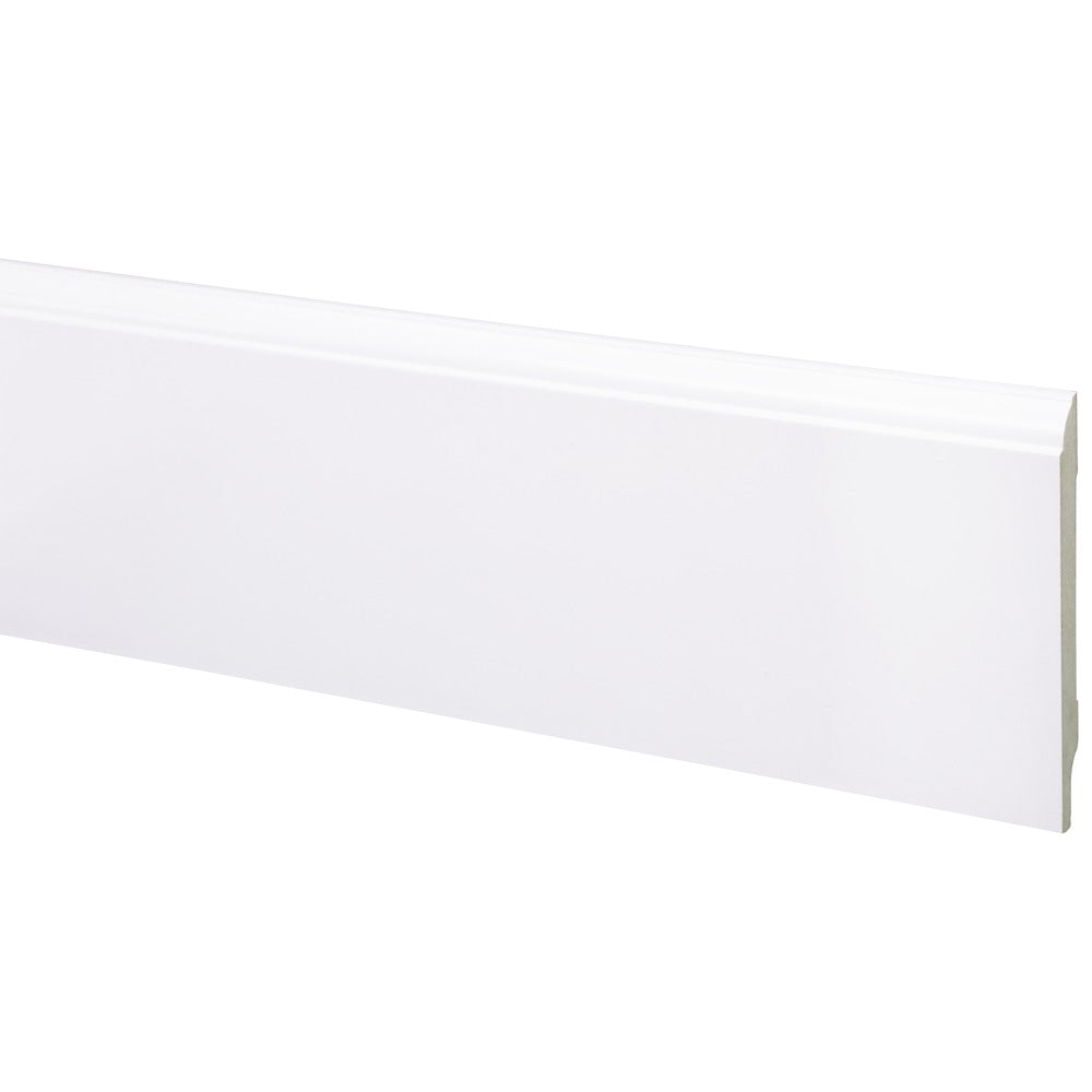 Plint MDF Wit Gelakt Kwartrond RAL 9003 12x119x2440mm FSC Mix 70%-764681