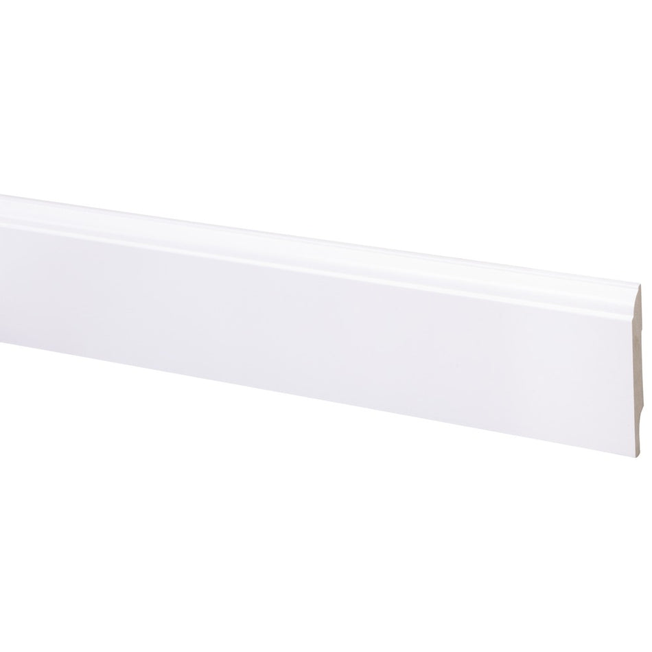 Plint MDF Wit Gelakt Kwartrond RAL 9003 12x79x2440mm FSC Mix 70%-764682