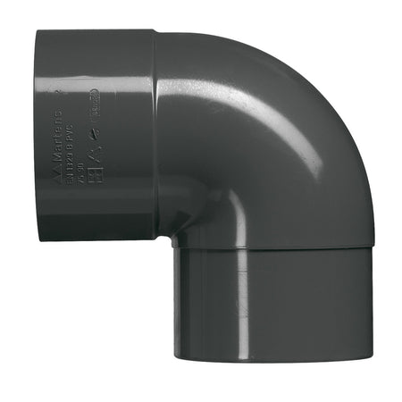 Martens Bocht verjonging PVC 80 mm antraciet 1xlijmmof  HWA 87° 1 stuk-766412