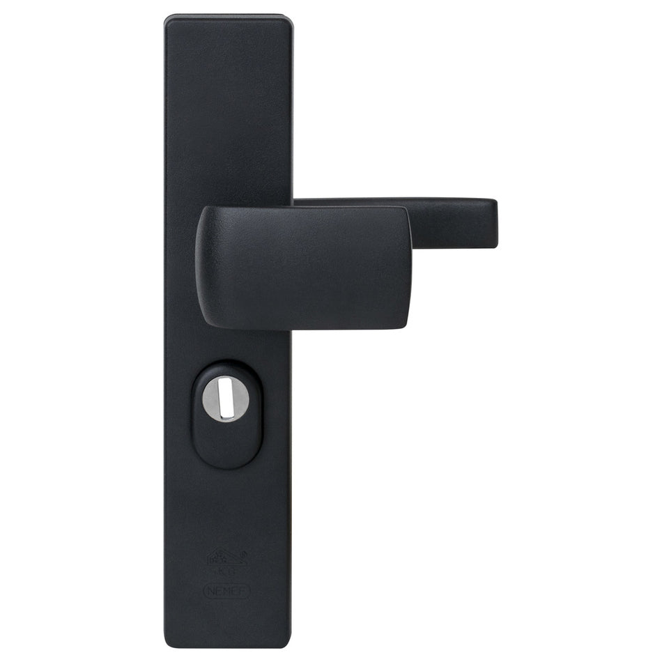 Nemef Veiligheidsbeslag Knop-Kruk SKG*** Aluminium Zwart 3415-55mm-766876
