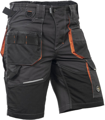 CERVA Korte Werkbroek Emerton+ Antraciet/Oranje-768894