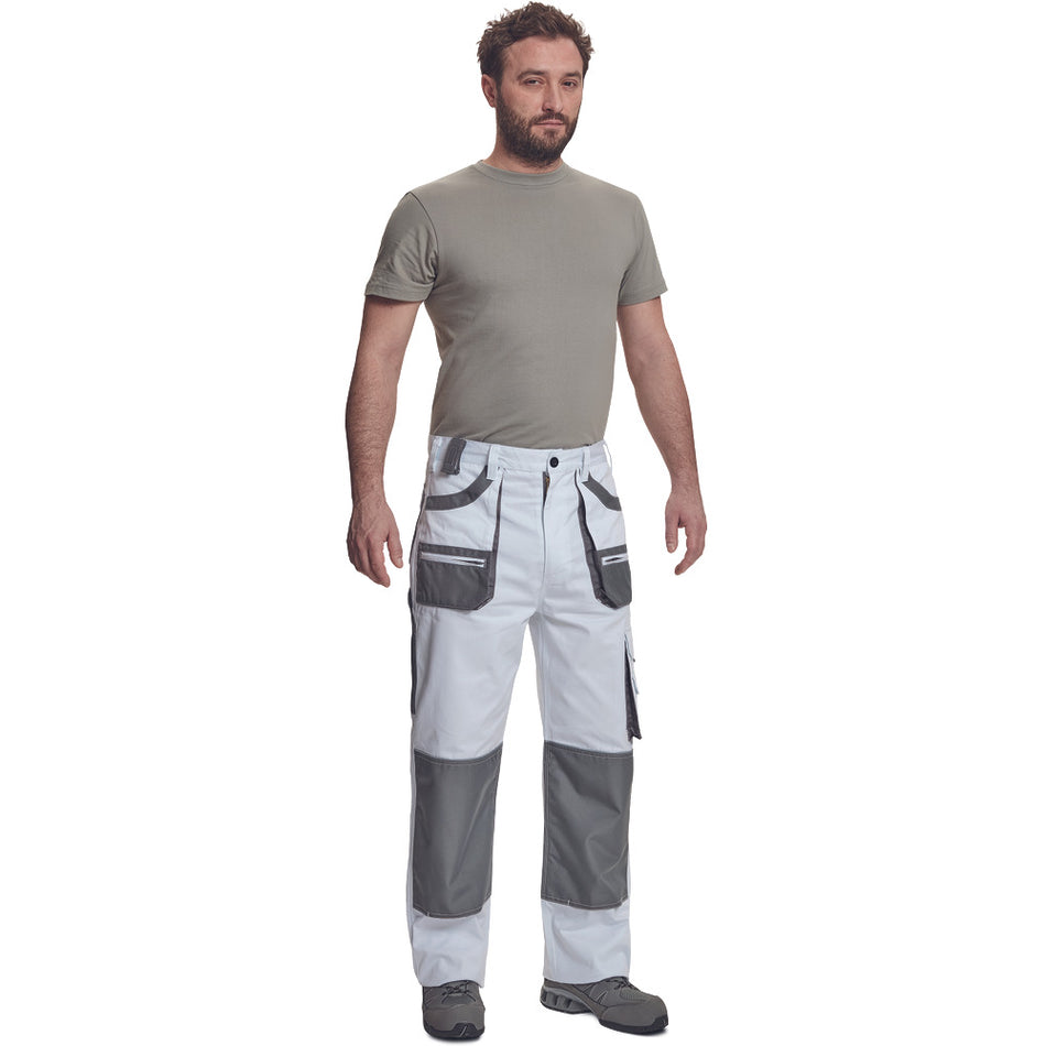 CERVA Werkbroek Carl Wit/Grijs-769008