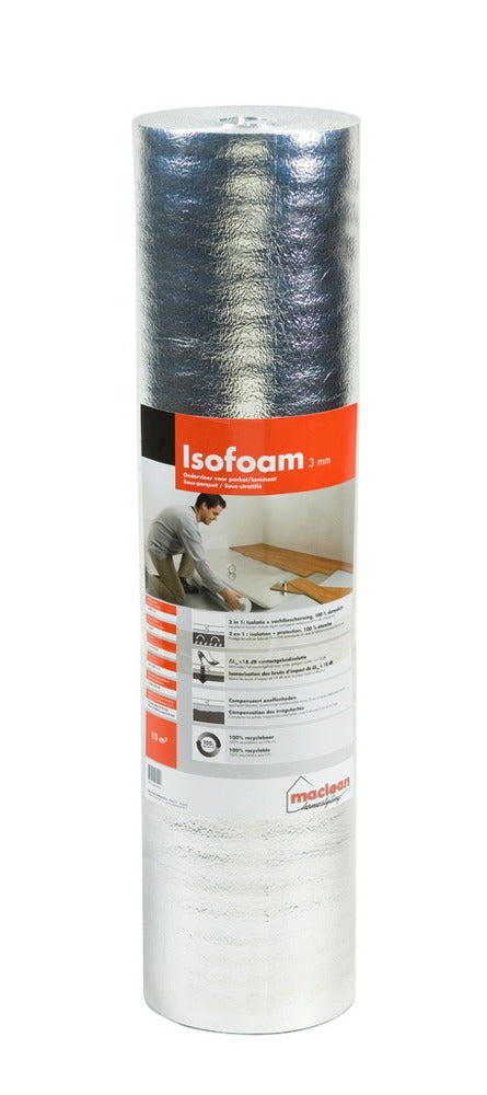 Isofoam ondervloer PE-schuim 15 meter zilver 15 m2-771874