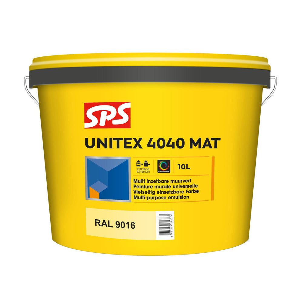 SPS Muurverf Unitex 4040 Mat RAL9016 10L-773211