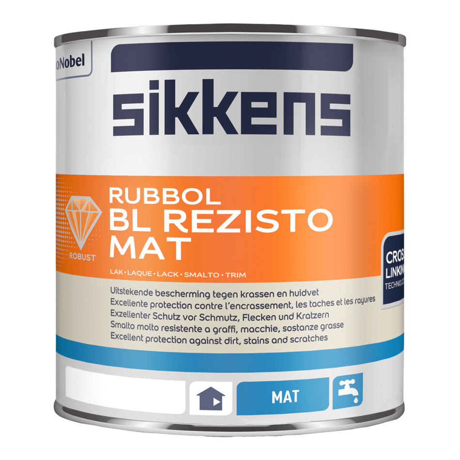 Sikkens Lak Rubbol BL Rezisto Mat Wit 1L-773436