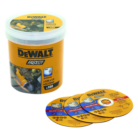 DeWALT Doorslijpschijven 125x1mm Metaal In Emmer DT20540-QZ 100st-776133