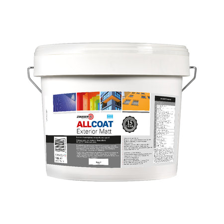 Zinsser Muurverf Allcoat Exterior Mat Wit/Base P 10L-778955