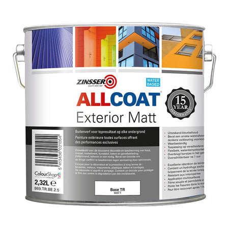 Zinsser Muurverf Allcoat Exterior Mat Base TR 2,325L-778961