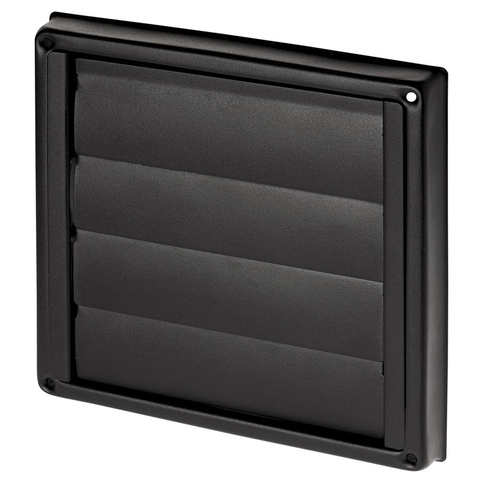 Sanivesk Overdrukrooster RVS Zwart Lamellen Ø125mm-779888