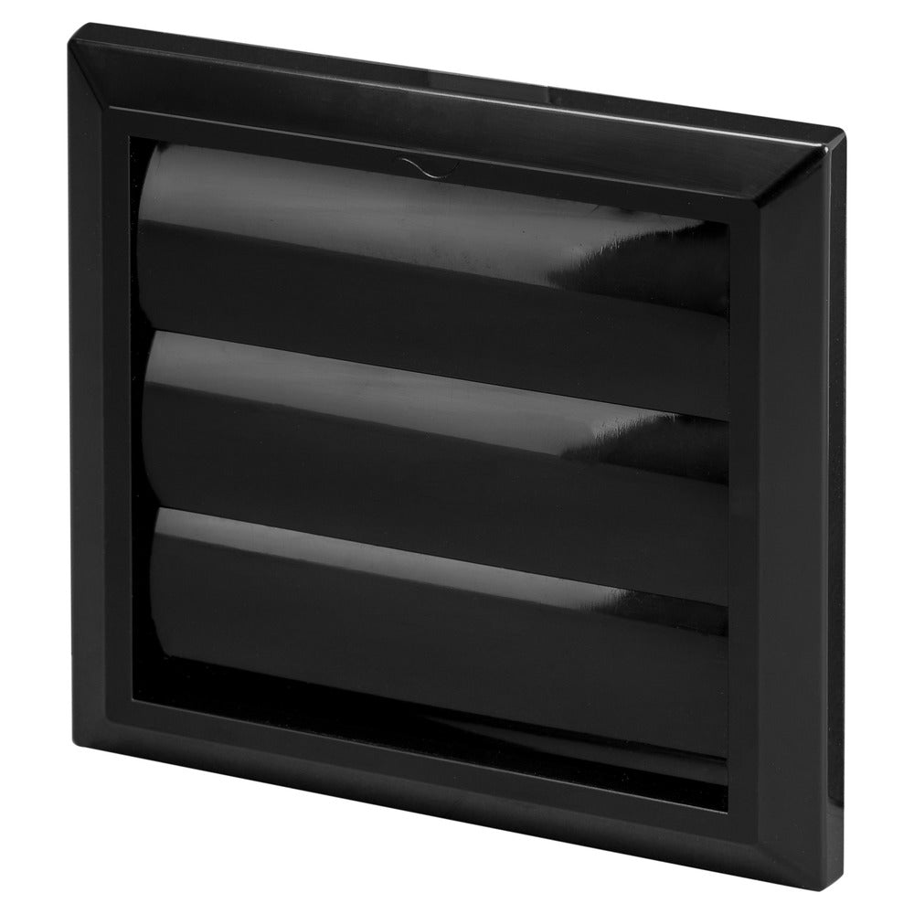 Sanivesk Overdrukrooster Kunststof Zwart Lamellen Ø100-125mm-779896
