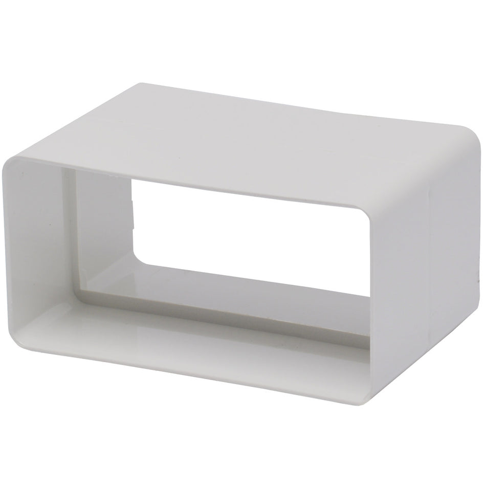 Sanivesk Vlakkanaal Verbinder PVC Wit 110x55mm-779936