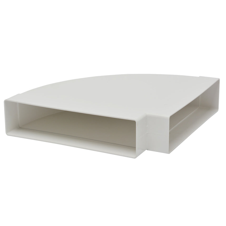 Sanivesk Vlakkanaal Horizontale Bocht PVC Wit 220x55mm-779968