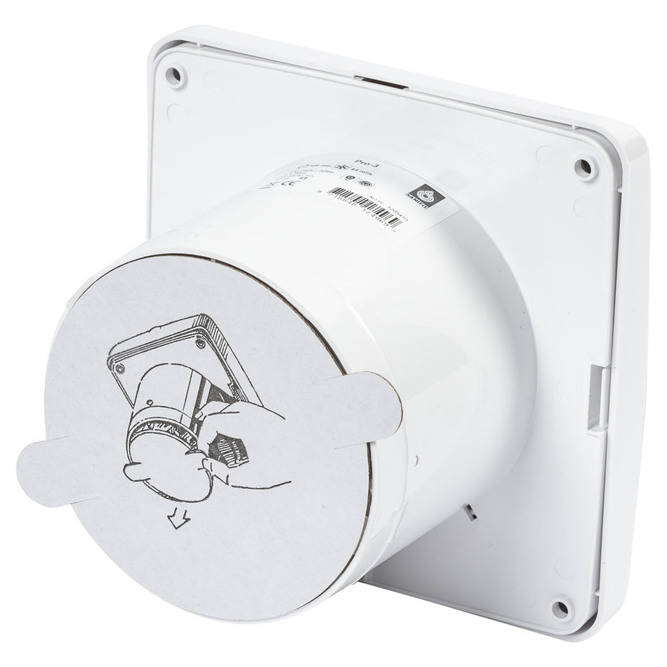Sanivesk Stille Ventilator Kunststof Wit Met Timer Ø100mm-780041