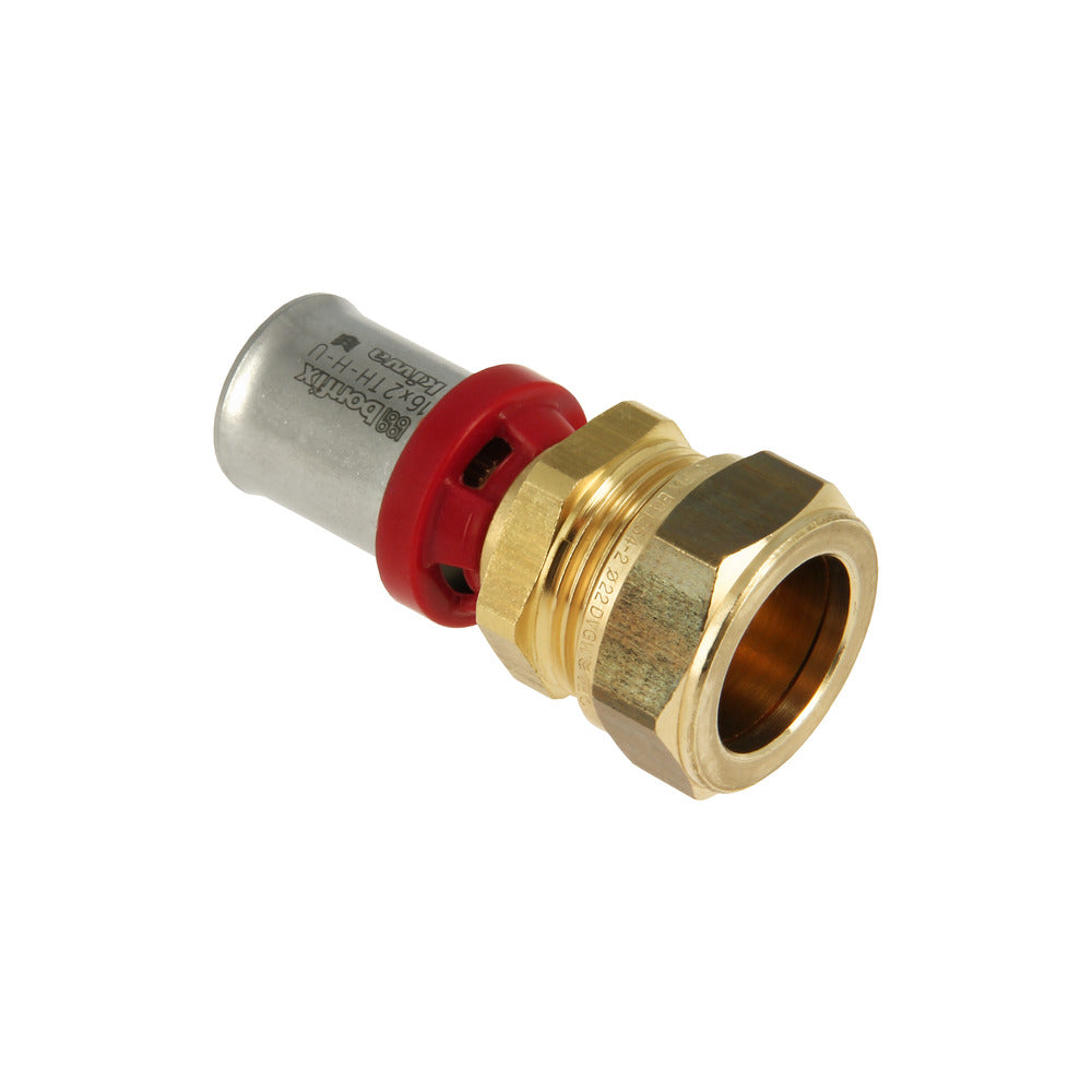 BONFIX Alu-pers rechte koppeling 16 mm x 12 mm knel     -780466