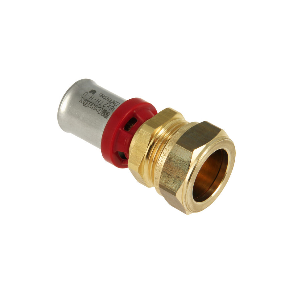 BONFIX Alu-pers rechte koppeling 16 mm x 12 mm knel     -780466