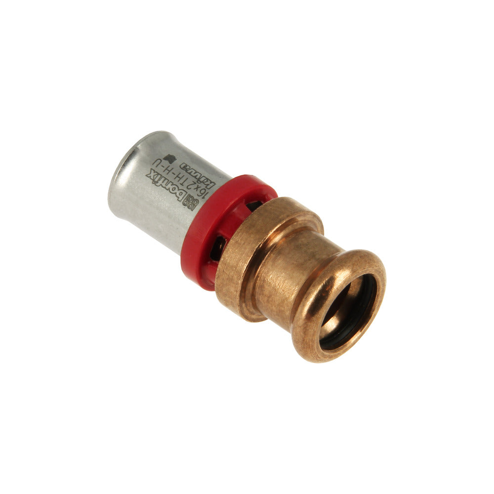 BONFIX Alu-pers rechte koppeling 16 mm x 12 mm M-press           -780467