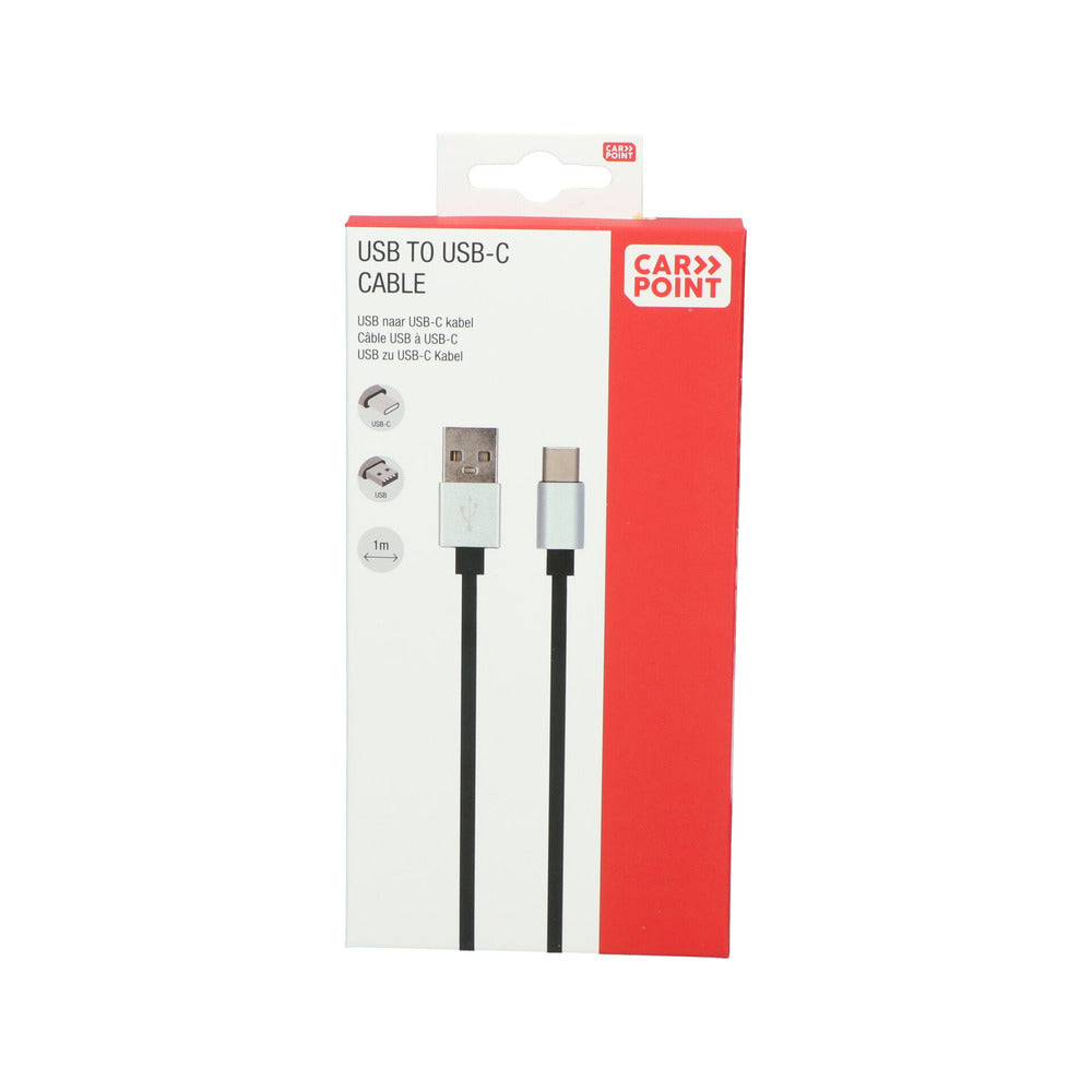 Carpoint Laadkabel USB naar USB-C Zwart 1m-781550