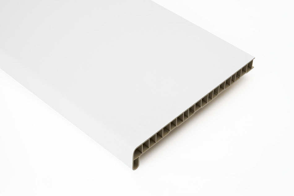 DuraStyle Vensterbank kunststof wit inclusief eindkappen 25x300 cm 40 mm-781571
