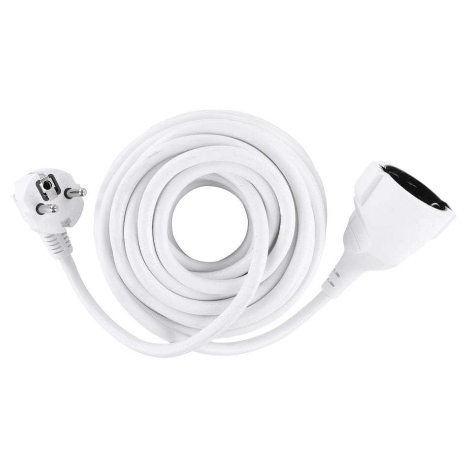 Q-Link Verlengsnoer H05VV-F Wit Randaarde 3x1,5mm2 10m-784445
